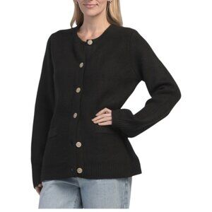 RACHEL ZOE Black Peplum Cardigan